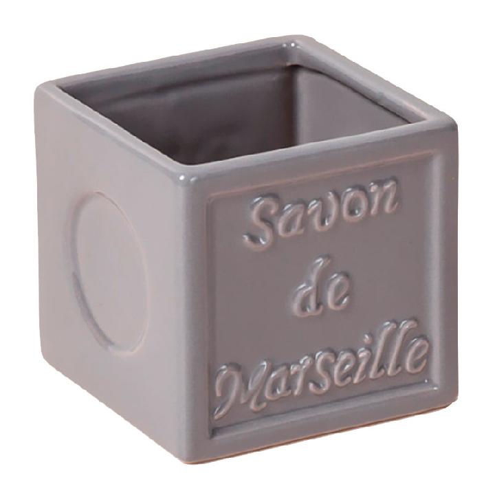 Стакан для зубных щеток Spirella Savon De Marseille, фарфор, цвет серый